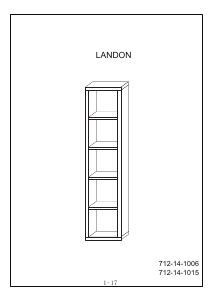 Kullanım kılavuzu JYSK Landon (43x34.5x187) Kitaplık