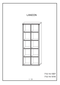 Használati útmutató JYSK Landon (79x34.5x187) Könyvszekrény