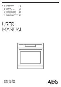 Manual de uso AEG BPK558270M Horno