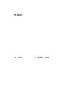 Manual AEG KB9810 Oven