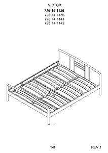 Manuale JYSK Victor (153x203) Struttura letto