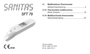 Mode d’emploi Sanitas SFT 79 Thermomètre