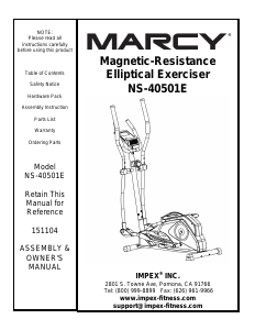 Handleiding Marcy NS-40501E Crosstrainer