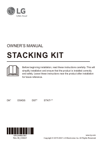Manual LG DSTWHP Stacking Kit