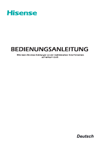 Bedienungsanleitung Hisense 65U7QF LED fernseher