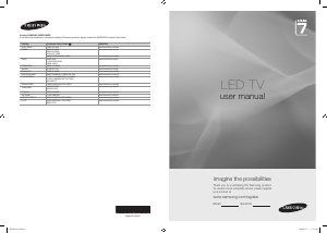 Manual Samsung UA40B7000WM LED Television