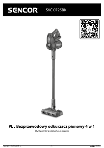 Instrukcja Sencor SVC 0725BK Odkurzacz