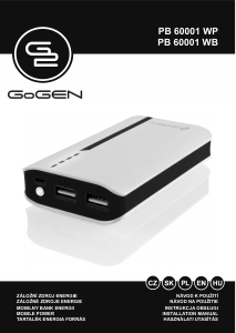 Manual GoGEN PB 60001 WP Portable Charger