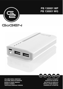 Használati útmutató GoGEN PB 130001 WP Hordozható töltő