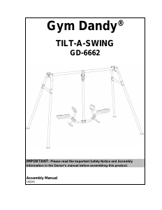 Kasutusjuhend Gym Dandy GD-6662 Kiik