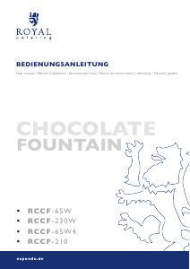 Manual de uso Royal Catering RCCF-65W4 Fuente de chocolate