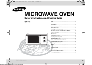 Manual Samsung QW71X/BOL Microwave