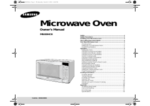Manual Samsung MS83HCE-S Microwave