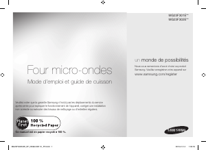 Mode d’emploi Samsung MG23F301EJW Micro-onde