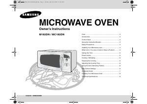 Manual Samsung M182DN/ITM Microwave