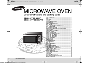 Manual Samsung CS1660WT Microwave