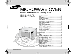 Manual Samsung CE1110C Microwave