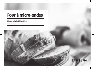 Mode d’emploi Samsung MG23K3614AW/EF Micro-onde