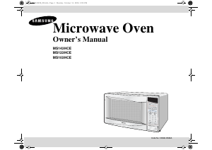 Manual Samsung MS103HCE Microwave