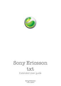 Handleiding Sony Ericsson txt Mobiele telefoon