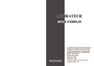 Mode d’emploi Daewoo RC-EL381BL Aspirateur