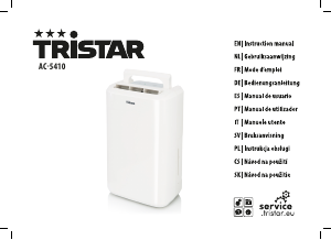Manual de uso Tristar AC-5410BS Deshumidificador