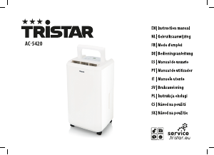 Manual Tristar AC-5420BS Dehumidifier