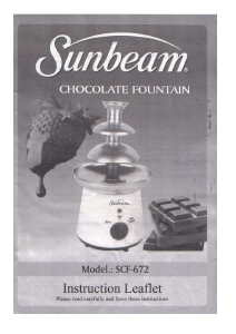 Handleiding Sunbeam SCF-672 Chocoladefontein