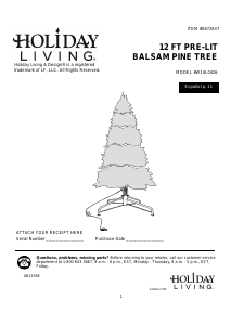 Handleiding Holiday Living W14L0426 Kerstboom