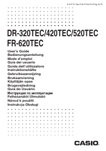 Manuale Casio DR-320TEC Calcolatrice stampante