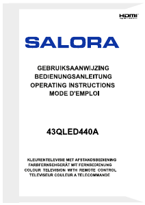 Handleiding Salora 43QLED440A LED televisie