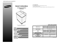 Handleiding Samsung WT75C1P Wasmachine