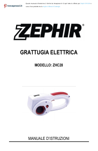 Manuale Zephir ZHC28 Grattugia formaggio