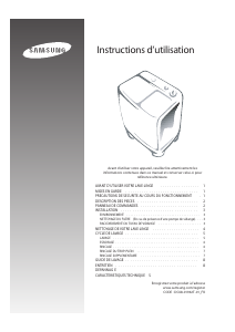 Mode d’emploi Samsung WT10J7PEW/YAM Lave-linge