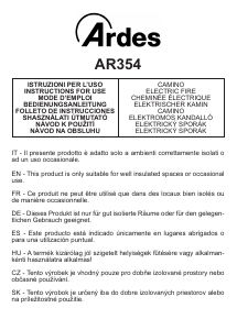 Návod Ardes AR354 Elektrický krb