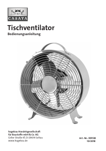 Bedienungsanleitung Casaya 991138 Ventilator