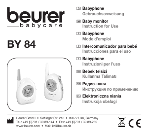 Manual Beurer BY 84 Baby Monitor