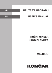 Priručnik Končar MR400C Ručni blender