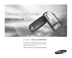 Manual Samsung VP-MX10H Camcorder