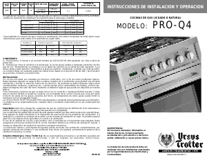Manual de uso Ursus Trotter Pro Q4 GN Cocina