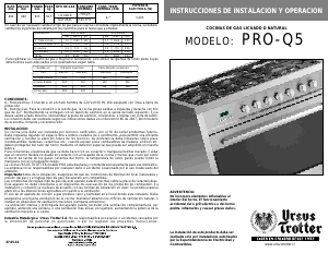 Manual de uso Ursus Trotter Pro Q5 GL Cocina