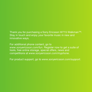 Handleiding Sony Ericsson W715 Mobiele telefoon