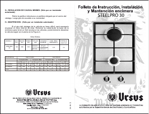 Manual de uso Ursus Trotter SteelPro 30 GN Placa