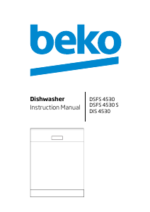 Handleiding BEKO DSFS 4530 S Vaatwasser