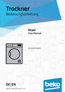 Bedienungsanleitung BEKO DH 8433 RXM Trockner