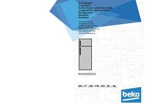 Manuale BEKO BDSA250K2S Frigorifero-congelatore