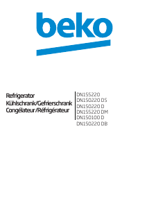 Rokasgrāmata BEKO DN150220DS Ledusskapis ar saldētavu