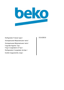 Manuale BEKO DSA28010 Frigorifero-congelatore