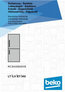 Vadovas BEKO MCNA406I40XB Šaldytuvas-šaldiklis