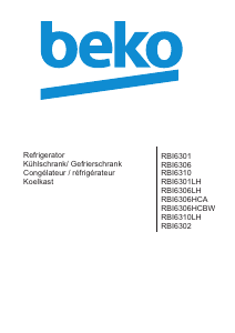 Manual BEKO RBI 6301 Fridge-Freezer